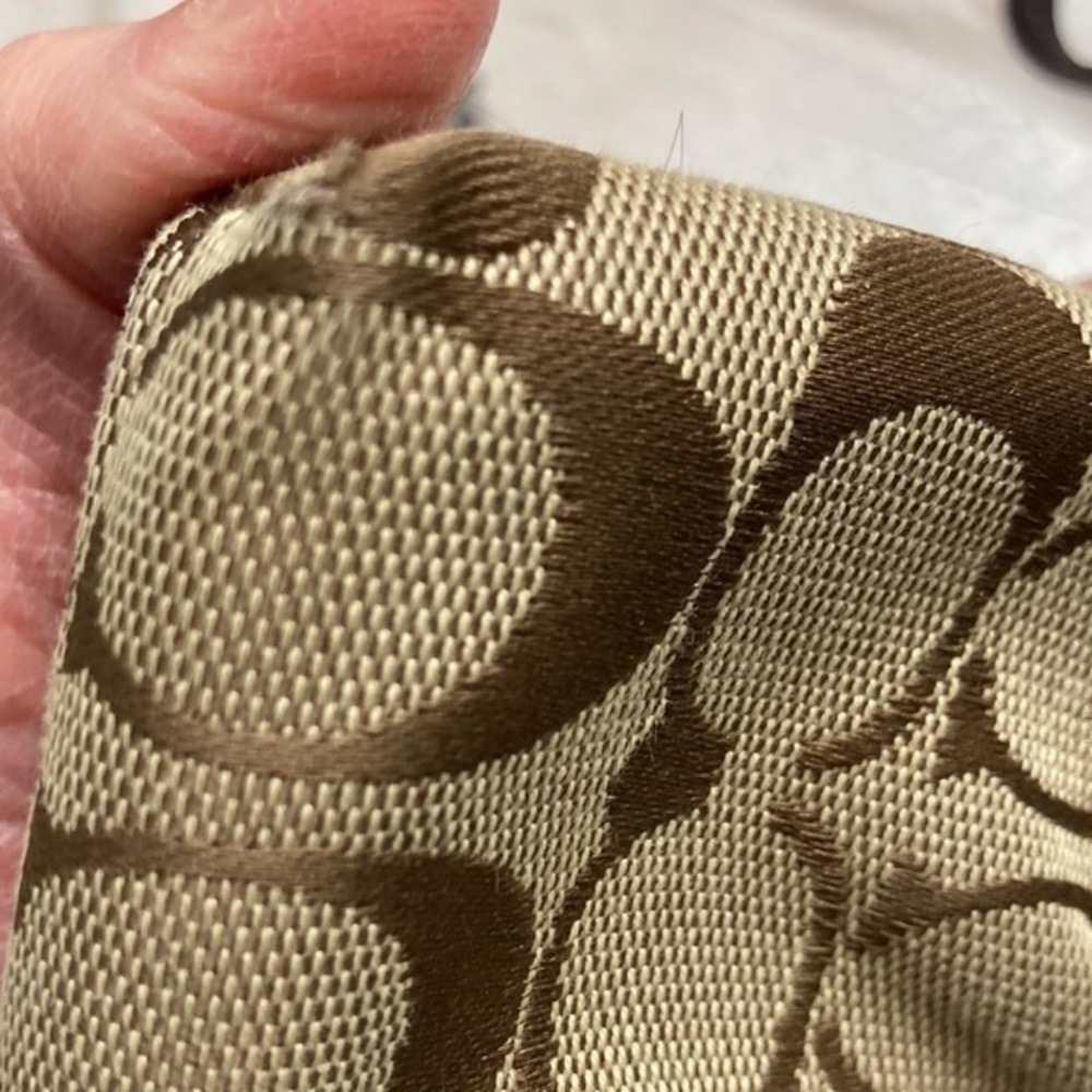 Coach brown khaki signature c wristlet - Picture 7 of 13